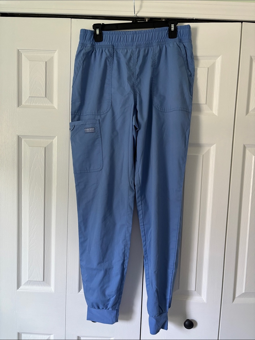 Scrub Pants - Light Blue Jogger-Style Work Pants